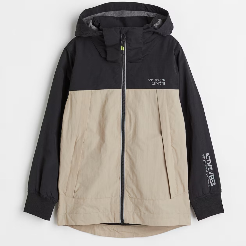 Boys H&M Color Block Windbreaker Jacket (Size 8-9)